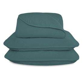 Cobre Leito King Liso 3 Peças Havan Casa - VERDE INGLES