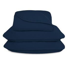 Cobre Leito King Liso 3 Peças Havan Casa - AZUL MARINHO