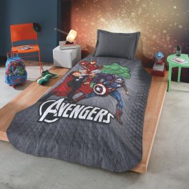 Cobre Leito Solteiro Infantil Disney Hedrons 1 Pç - Avengers Universe