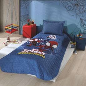 Cobre Leito Solteiro Infantil Disney Hedrons 1 Pç - Spidey Time