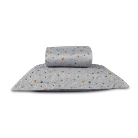 Kit Colcha Solteiro Dupla Face Matelado Havan Kids 2 p&ccedil;s - Aster Star Cinza