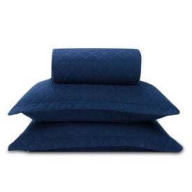 Colcha Casal Lisa Versalhes Havan Casa 3 Peças - Midnight Blue