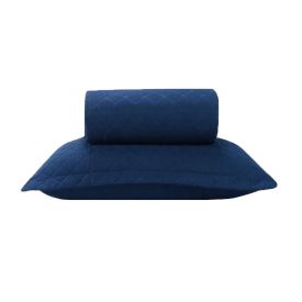 Kit Colcha Solteiro 100% Poli&eacute;ster Versalhes Havan Casa 2 Pe&ccedil;as - Midnight Blue