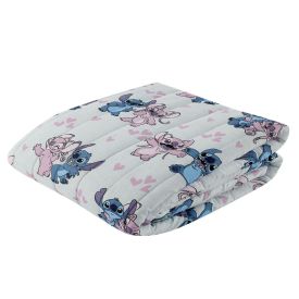 Colcha Solteiro Infantil Divertida Dupla Face Lepper - Stitch