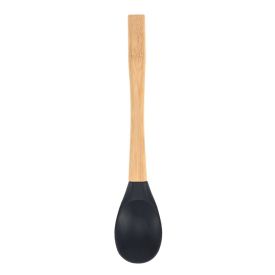 Colher De Silicone Com Cabo De Bambu Havan Casa - Preto