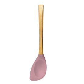 Colher Espátula de Silicone com Cabo de Bambu Havan Casa - Rosa