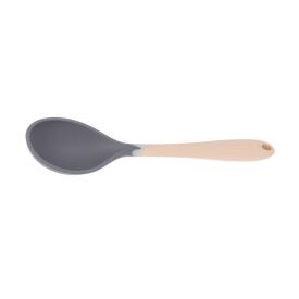 Colher de Servir Silicone 28Cm Creme e Cinza Weck