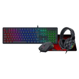 Combo Gamer Redragon Gaming Essentials S166 Rgb 4 em 1