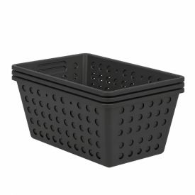 Conjunto Cesto Organizador One 4,7 Litros 3 Peças Coza - Preto