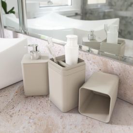 Conjunto de Banheiro Smile Stolf 2 Peças - Bege