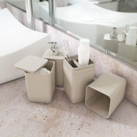 Conjunto de Banheiro Smile Stolf 3 Peças - Bege
