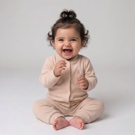 Conjunto Infantil Menina RN a 9 Meses Yoyo Baby Bege