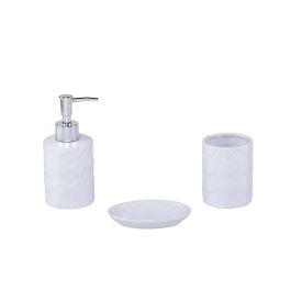 Conjunto Para Banheiro Branco 3 Peças Lyor - Toulon