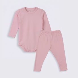 Conjunto Térmico Bebê Menina Body e Calça Yoyo Baby Rosa