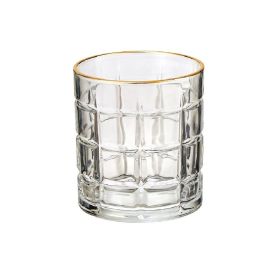 Copo Baixo De Vidro Com Filete Dourado Hauskraft - 360ml