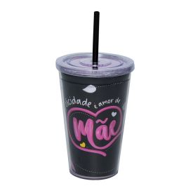 Copo Com Canudo Lumni 500Ml - Dia das Mães