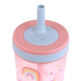 Copo com Canudo Antivazamento Magic 400Ml Buba - UNICORNIO