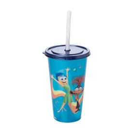Copo Com Canudo Divertidamente Plasútil 500Ml - Sortido