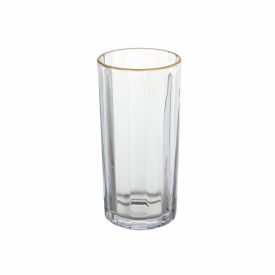 Copo De Água Atenas Havan Casa 370 Ml - Filete Dourado