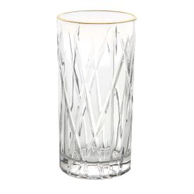 Copo De Cristal Filete Dourado Forest L'hermitage 350Ml - Transparente