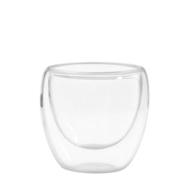 Copo Parede Duplo de Vidro Majestic - 80ml
