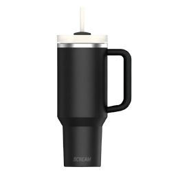 Copo Térmico com Canudo e Alça Preto Scream Havan Casa - 1,2 Litros