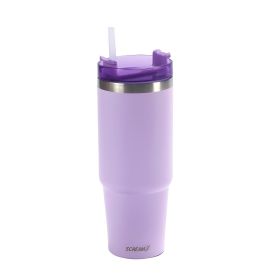 Copo Térmico Com Canudo Lilás Scream Havan Casa - 900Ml