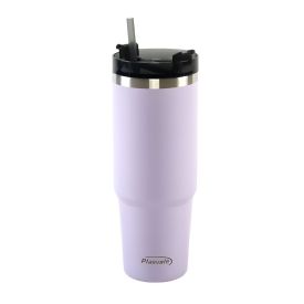 Copo Térmico Com Canudo Plasvale 900Ml - Ametista