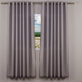 Cortina para Quarto e Sala Duplex Lisboa 4,20X2,30 m Havan Casa - Cinza Escuro