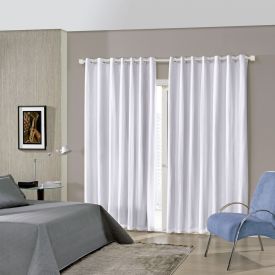 Cortina para Quarto e Sala 2,60X2,30 m Voil Bellini Havan Casa - Branco