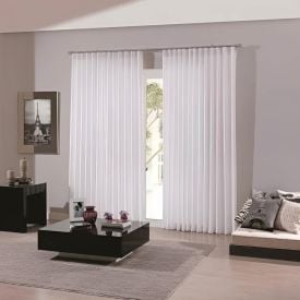 Cortina Bellini Inove Duplex 5,40X2,80M para Trilho até 2,5M Havan Casa - Branco