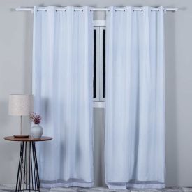 Cortina Para Quarto E Sala 2,60X2,30 M Pratika Lisboa Slim Havan Casa - Branco