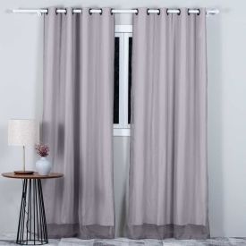 Cortina Para Quarto E Sala 2,60X2,30 M Pratika Lisboa Slim Havan Casa - Taupe