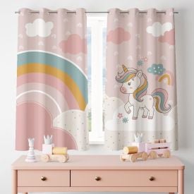 Cortina Infantil para Quarto 2,60X1,70M Havan Baby - UNICORNIO