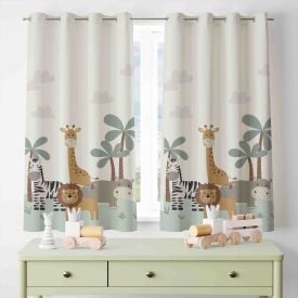 Cortina Infantil para Quarto 2,60X1,70M Havan Baby - SAFARI