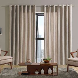 Cortina Para Quarto E Sala 2,40X1,70 M Niger Havan Casa - Bege Areia