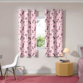 Cortina Rústica Infantil 2,40X1,70 m Havan Casa - Minnie Fresh
