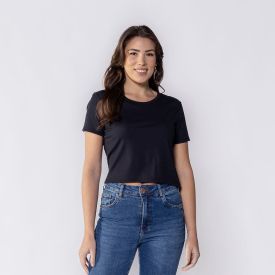 Cropped Feminino Manga Curta Boby Blues