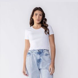Cropped Feminino Manga Curta Boby Blues