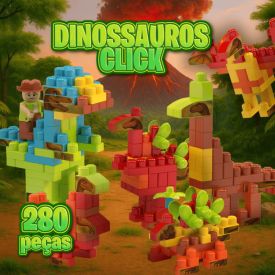 Blocos de Montar Dinossauros 280 Pe&ccedil;as Dismat