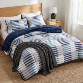 Edredom Casal Estampado Bellagio Havan Casa - Ravi Geo Azul