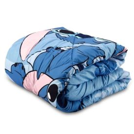 Edredom Casal Microfibra Disney Hedrons  - Stitch Ice Cream