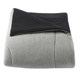 Edredom Queen de Malha Tóquio/Mescla Milano Havan Casa - Cinza Preto