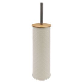 Escova Sanitária com Tampa de Bambu Havan Casa - Taupe