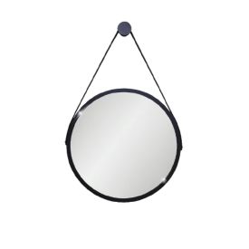 Espelho Redondo Com Alça Adnet 40 Cm Reduna - Preto 