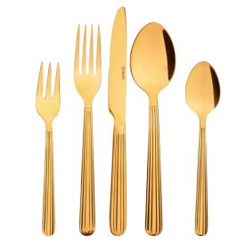 Faqueiro Inox Manchester Dourado 30 Peças Wolff