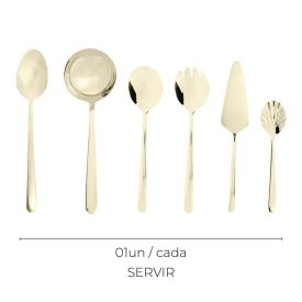 Faqueiro Inox Viena Wolff 54 Peças - Champanhe