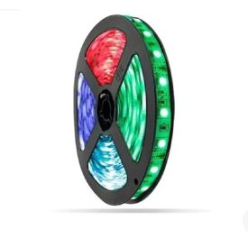 Fita Led 3,6W 12V 5 Mts Com Fonte Bivolt Gaya - RGB