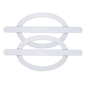 Fivela Oval Fosco Bella Arte - Branco Fosco 