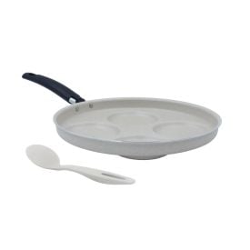 Frigideira 4 Ovos com Espátula Multiflon - Bege